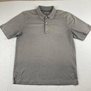 Greg Norman ML75 Golf Polo Shirt Men’s M Gray Stripe Play Dry Outdoor Polyester